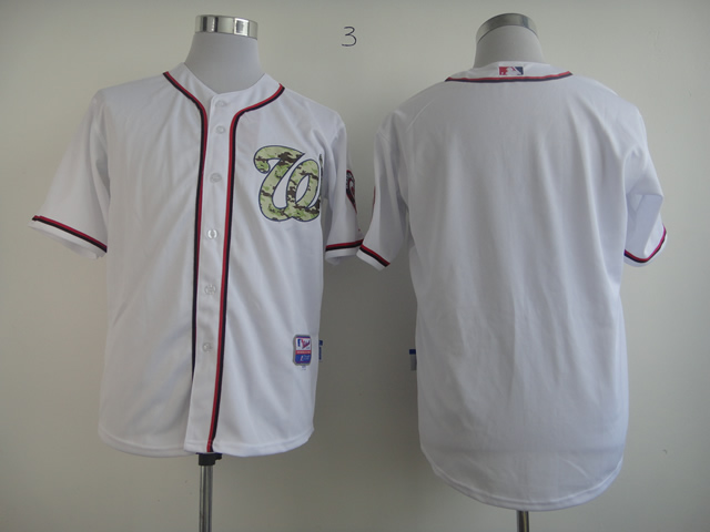 Men Washington Nationals Blank White Camo MLB Jerseys->washington nationals->MLB Jersey